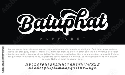 Luxury Batuphat alphabet letters font for logo