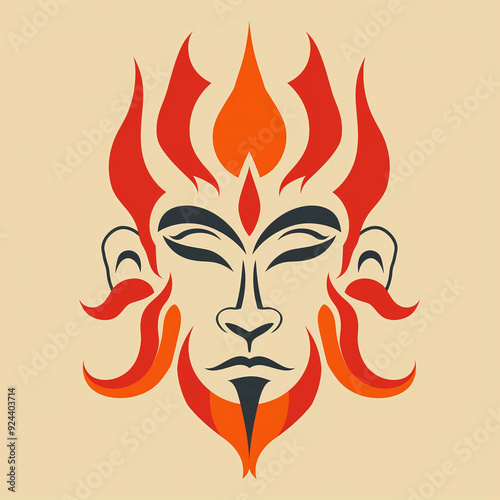 Hindu God Hanuman logo.