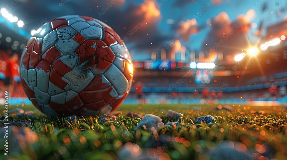 soccer ball on the field