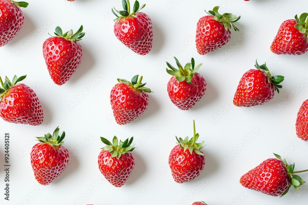 strawberrys on a clean white background