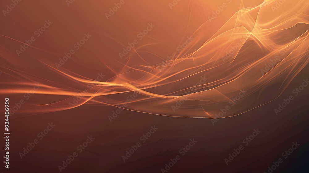 Abstract Orange and Brown Flowing Lines Abstract Orange and Brown Flowing Lines
