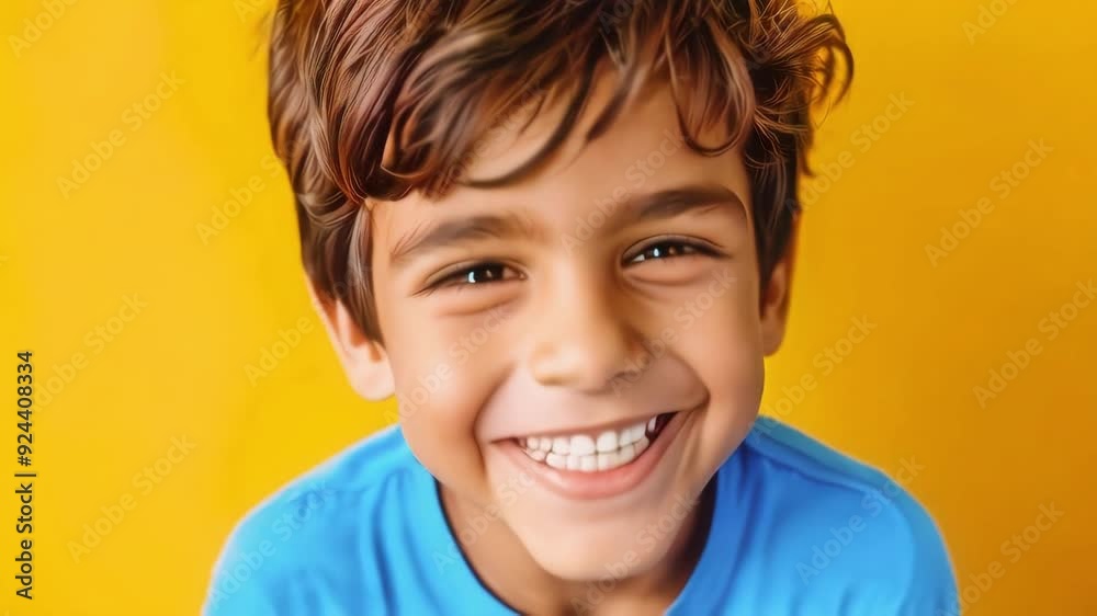 portrait of American boy with smile portrait of American boy with smile