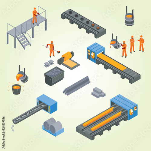 Steel Industry Isometric Set