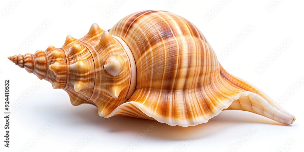 Isolated bright spiral seashell conch for decoration element, seashell, conch, spiral, isolated, bright, decoration, marine Isolated bright spiral seashell conch for decoration element, seashell, conch, spiral, isolated, bright, decoration, marine