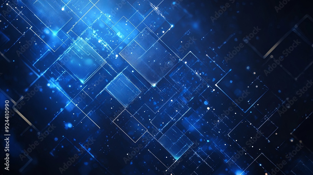 Futuristic Blue Geometric Abstract Background. Technology and innovation concept Futuristic Blue Geometric Abstract Background. Technology and innovation concept