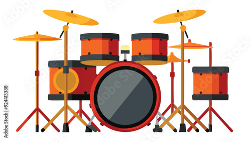 drum kit isolated on white background