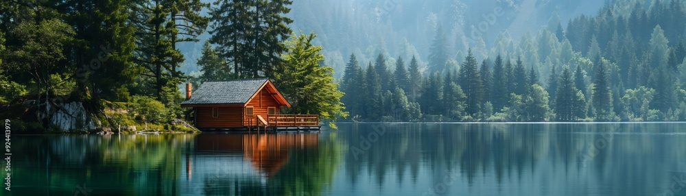 A serene lakeside retreat surrounded by lush greenery, where a cozy wooden cabin invites you to escape into nature's tranquility and charm amidst the calming reflections. A serene lakeside retreat surrounded by lush greenery, where a cozy wooden cabin invites you to escape into nature's tranquility and charm amidst the calming reflections.