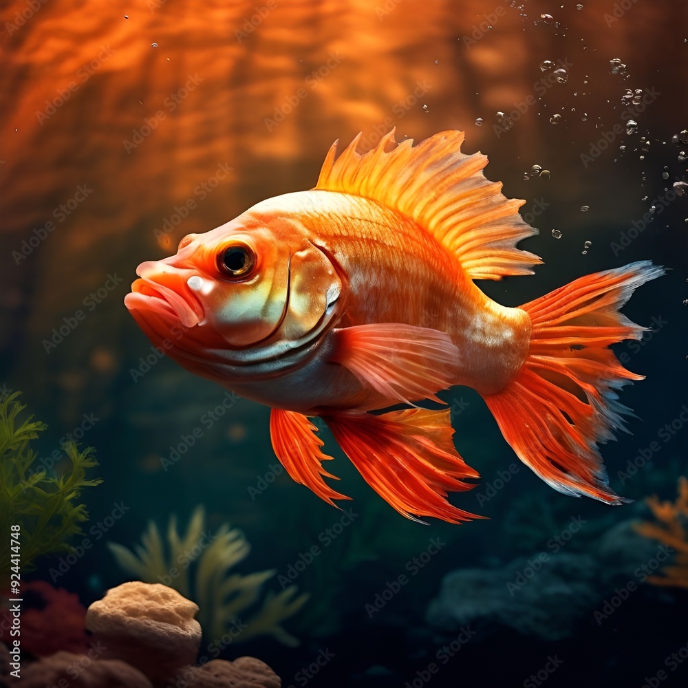 goldfish in aquarium goldfish in aquarium