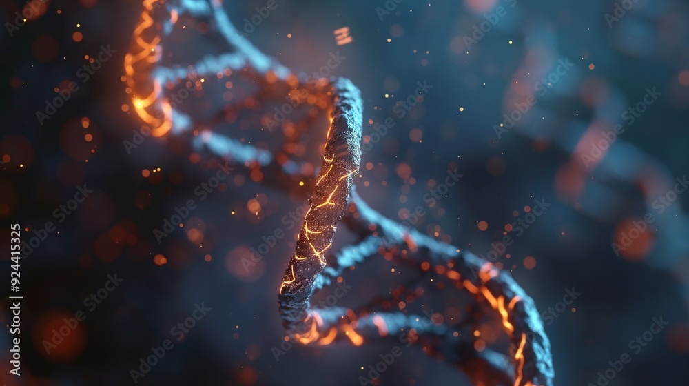 DNA helix, biotechnology science concept DNA helix, biotechnology science concept