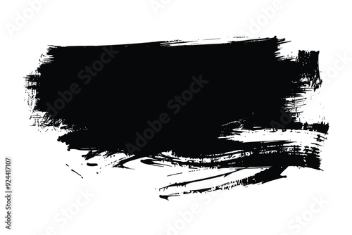 black silhouette of painting brush vector