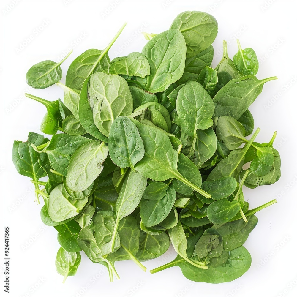 a pile of spinach against a white background a pile of spinach against a white background