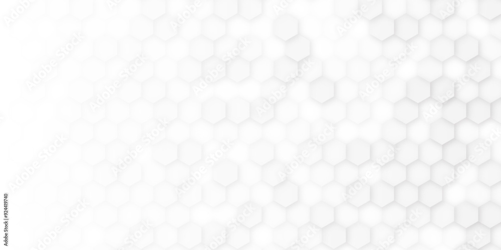 On a white sheet of geometric hexagonal figures in the form of honeycombs. Texture or background, bees hive cells pattern. Bee honey shapes. 