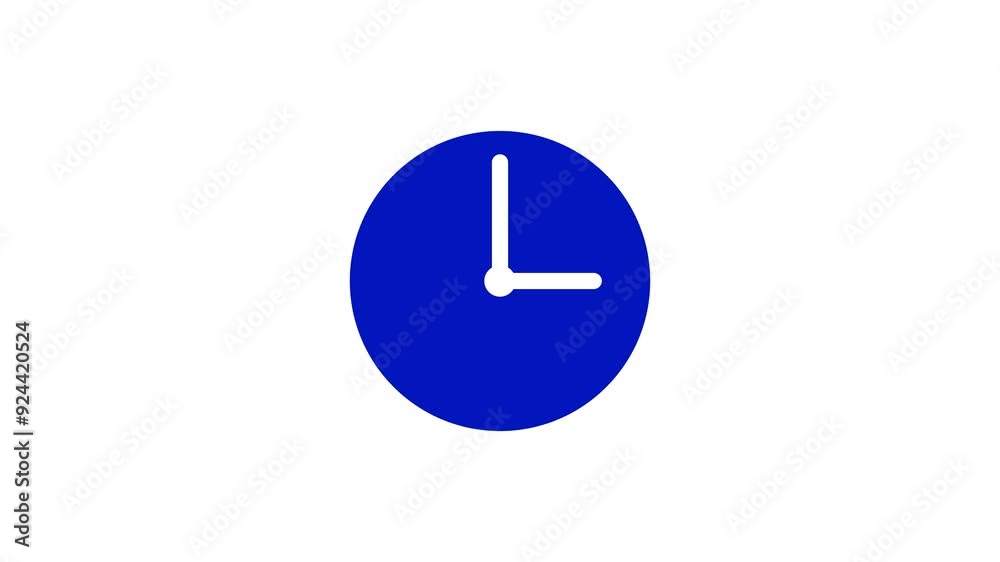 Clock Animation Isolated on White Background with Alpha Channel Clock Animation Isolated on White Background with Alpha Channel
