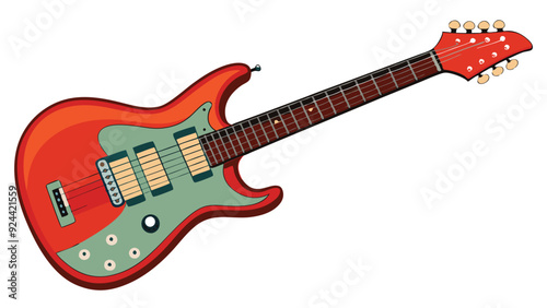 acoustic guitar isolated on white background