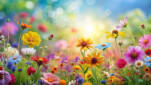 A stunning background filled with colorful wild flowers