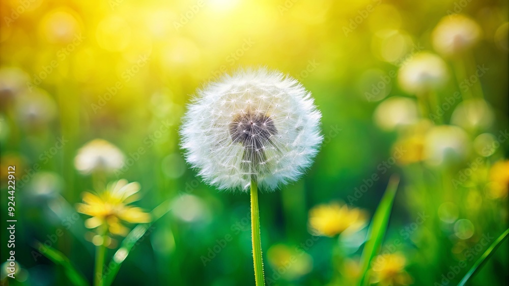 Beautiful dandelion flower in a garden Beautiful dandelion flower in a garden