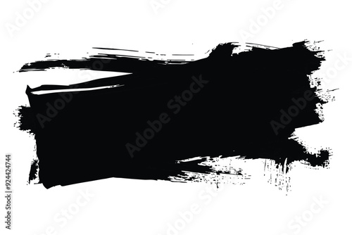 black silhouette of painting brush vector