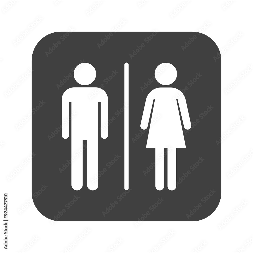 WC icon set on white background WC icon set on white background