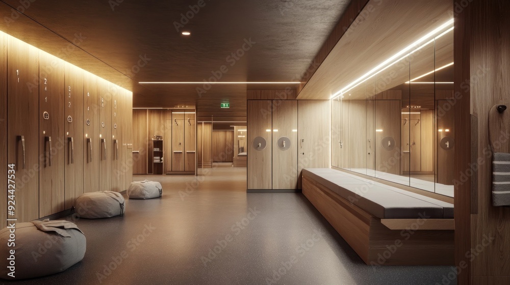 Modern Minimalist Spa Changing Room Modern Minimalist Spa Changing Room