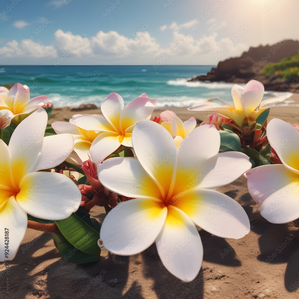 plumeria flowers on the beach. frangipani flower on the beach. frangipani flowers on the beach. close up of flower. flower in beach. ocean beach view. plumeria flowers on the beach. frangipani flower on the beach. frangipani flowers on the beach. close up of flower. flower in beach. ocean beach view.