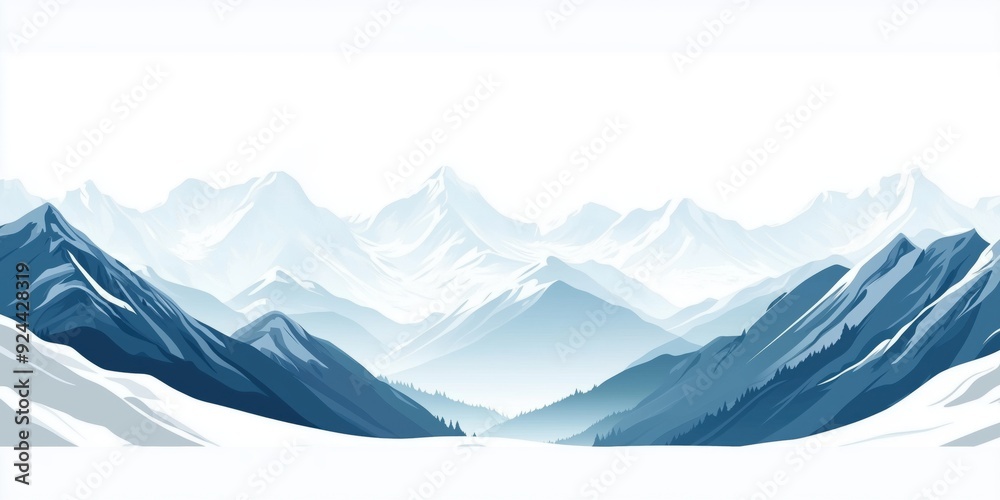 Fototapeta premium background of snowy mountains