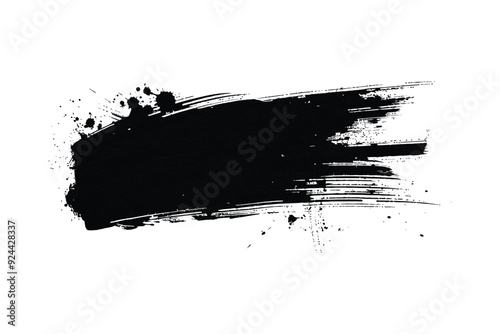 black silhouette of painting brush vector