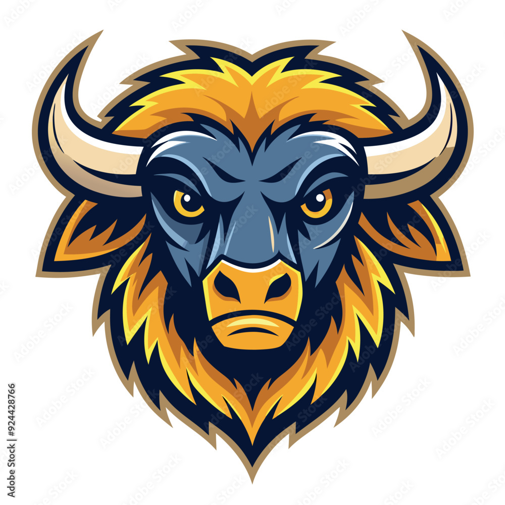 buffalo head logo illustration buffalo head logo illustration