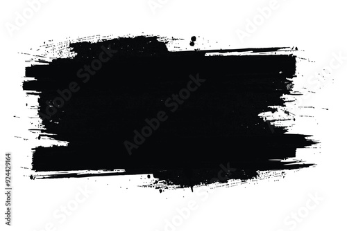 black silhouette of painting brush vector