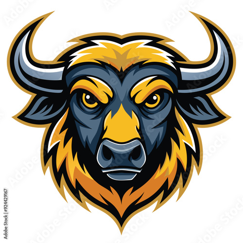 buffalo head logo illustration