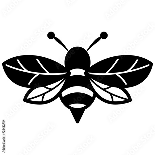 Bee Insect Solid Black