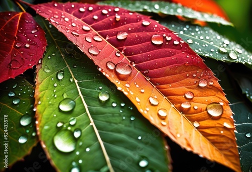 detailed close vibrant intricate foliage patterns showcasing unique textures colors, botanical, greenery, plants, natural, organic, design, surface, flora