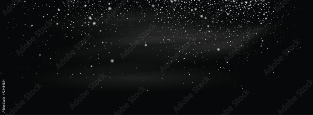 Fototapeta premium Falling snowflakes vector heavy snowfall illustration