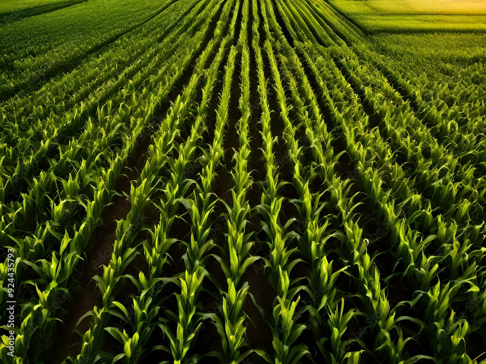 field of corn in the morning. green ivy on a wall. green grass background. green agricultural land. Green field. Farming in Agricultural field. field of corn in the morning. green ivy on a wall. green grass background. green agricultural land. Green field. Farming in Agricultural field.