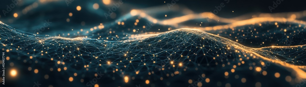 A futuristic visualization of a network where the veins of connectivity are fragmenting into isolated nodes A futuristic visualization of a network where the veins of connectivity are fragmenting into isolated nodes