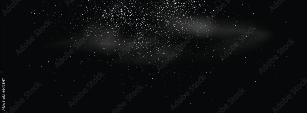 Fototapeta premium Vector snowfall snowflakes elements transparent background
