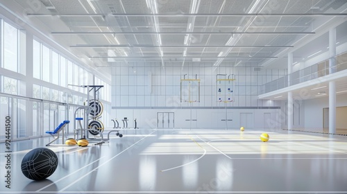 Modern Gym Interior Design: Bright & Spacious Sports Hall
