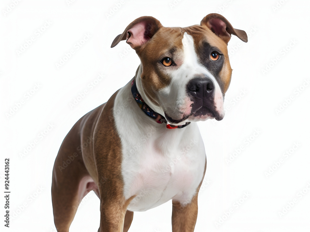 American staffordshire dog on white background American staffordshire dog on white background