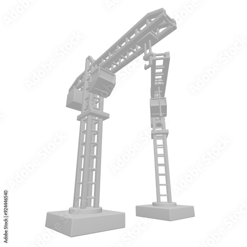 Construction crane tower. Building concept photo