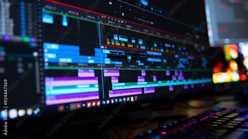 Video Editing Software Interface on a Computer Screen Video Editing Software Interface on a Computer Screen