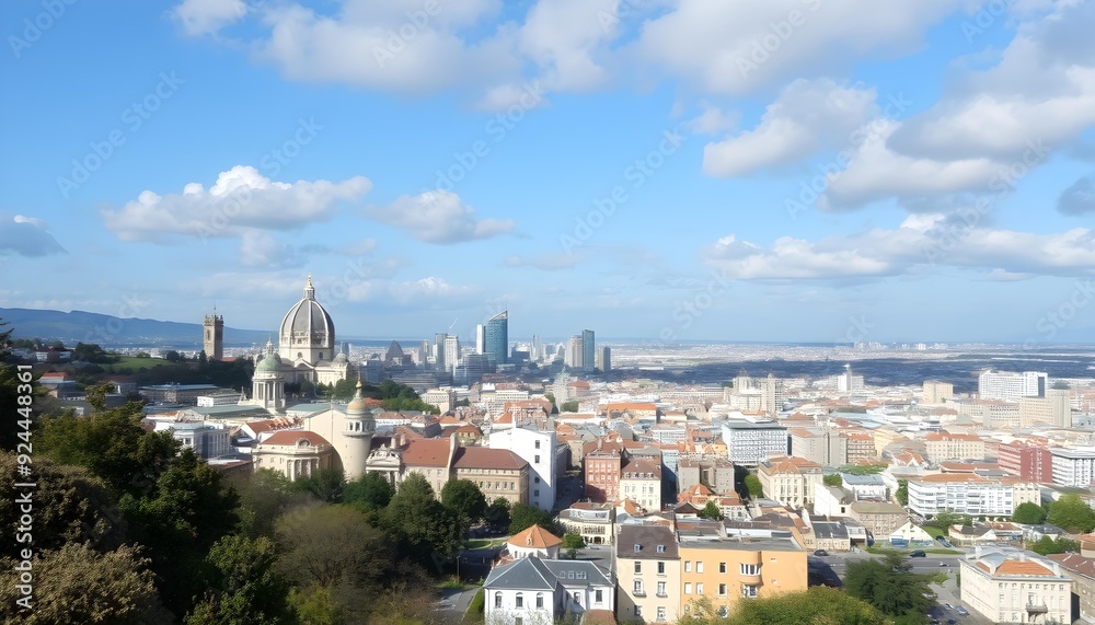 Fototapeta premium Urban Skyline View of a Modern City