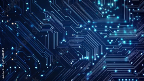 Abstract blue circuit board background. Abstract technology background. High technology and digital network. Futuristic hi-tech. High tech connection network pattern. Digital circuit board. 