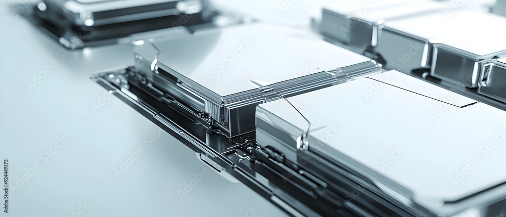 Cutting Edge Futuristic Battery Modules with Optimized Thermal Management and Advanced Power Technology Sleek and Minimalist Industrial Design Cutting Edge Futuristic Battery Modules with Optimized Thermal Management and Advanced Power Technology Sleek and Minimalist Industrial Design