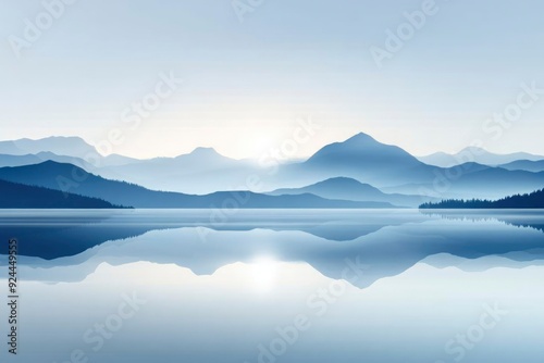 Serene Mountain Landscape Reflected in a Calm Lake