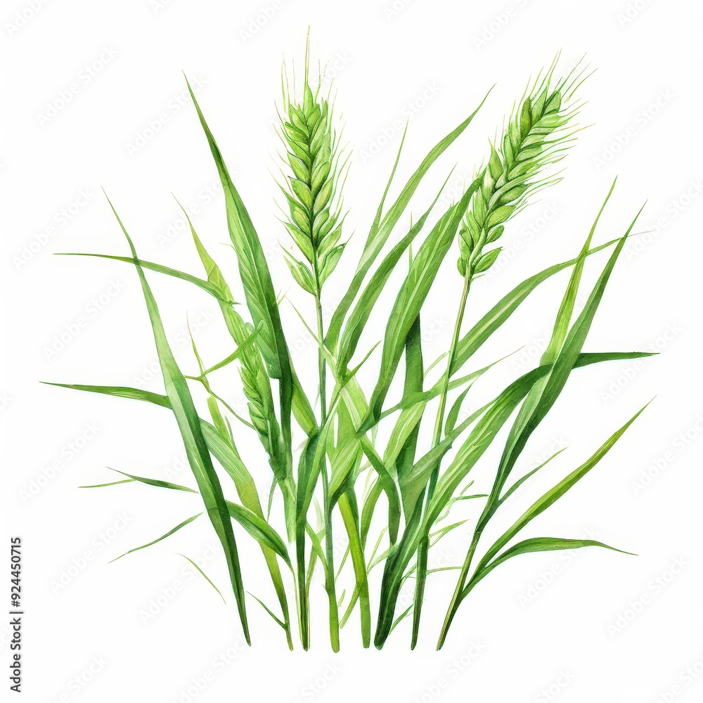 Naklejka premium the AI Image Generator, Long green grass blades on a transparent background.