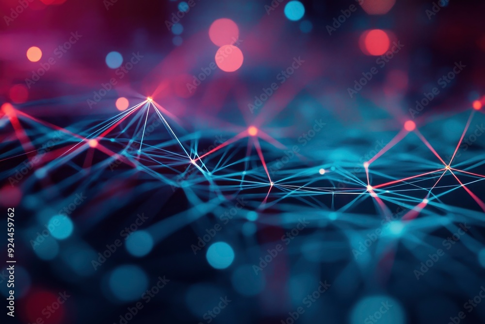 Technology background, Abstract line network with generative ai Technology background, Abstract line network with generative ai
