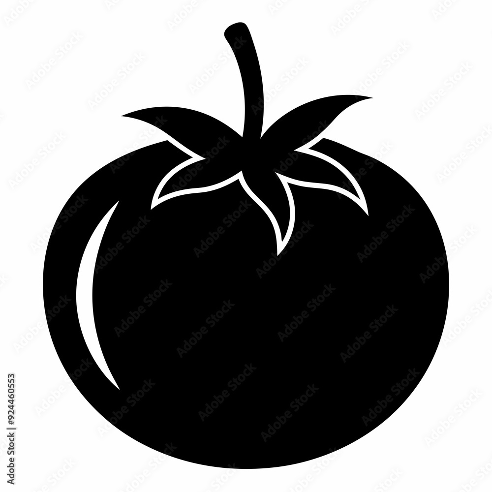 Tomato isolated on white, tomato vector illustration, fish vector art, tomato silhouette, food vector icon, tomato line art, eps Tomato isolated on white, tomato vector illustration, fish vector art, tomato silhouette, food vector icon, tomato line art, eps