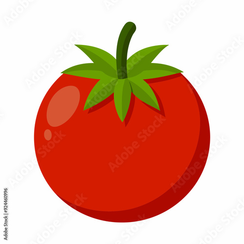 Tomato isolated on white, tomato vector illustration, fish vector art, tomato silhouette, food vector icon, tomato line art, eps