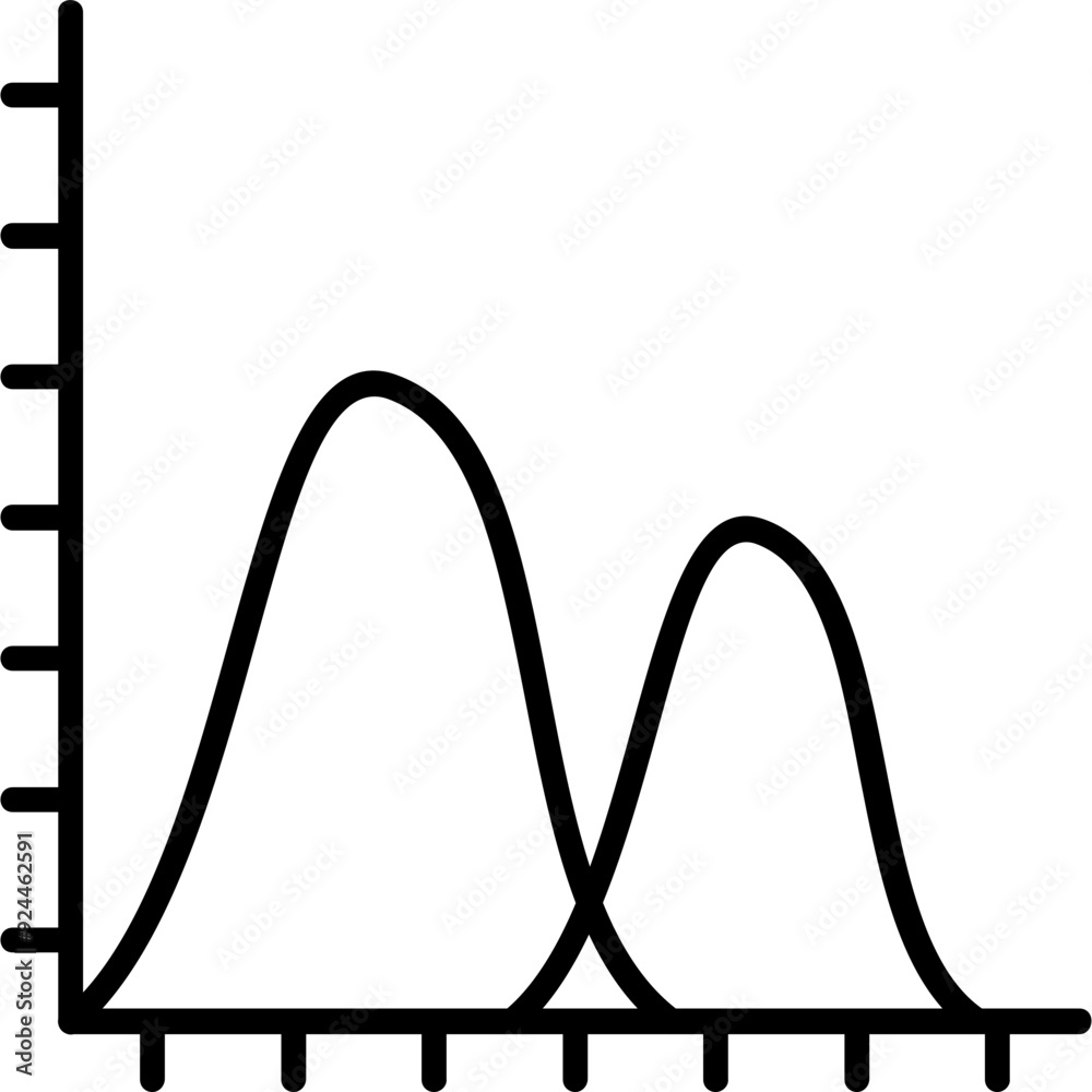 Wave Chart Vector Icon Design Wave Chart Vector Icon Design
