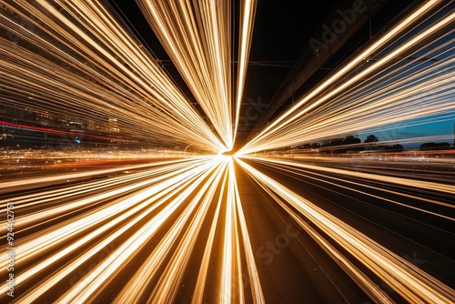 Captivating 3D Light Trails Showcasing Dynamic Motion and Radiant Luminosity