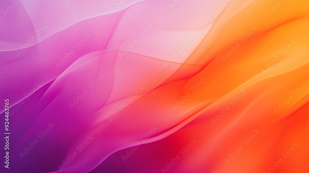 Fototapeta premium A smooth transition of tangerine, cranberry, and medium purple in a blurred gradient background, designed to evoke a sense of calm and creativity